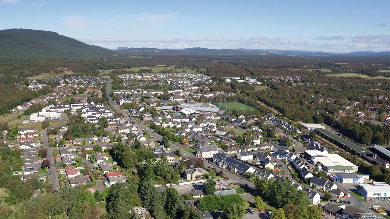 Aviemore Scotland aerial image