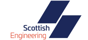 Scottish Engineering Blue and orange logo
